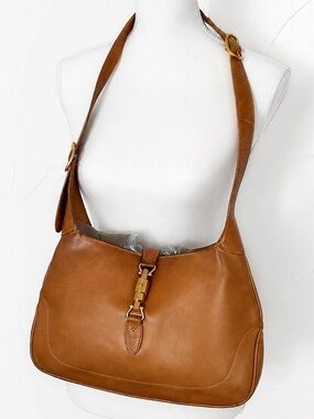 GUCCI Jackie 1961 ORIGINAL Purse Leather Good Vintage W Extension Strap